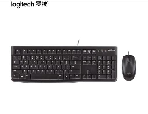 罗技(Logitecg)MK120键盘套装 有线 黑色 (单位:套)